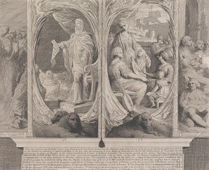 Seine Majestät empfiehlt ein Gesetz (Entwürfe für die Wände des Großen Saals der Gesellschaft zur Förderung der Künste)