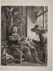 Milton diktiert Ellwood dem Quäker von James Barry