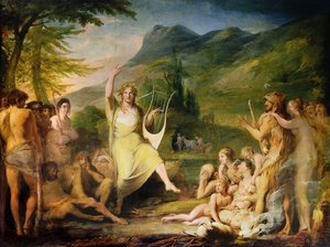 Orpheus, erster in der Serie Der Fortschritt der menschlichen Kultur und des Wissens, ca. 1777-84