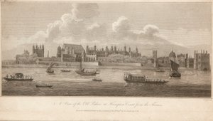 Ein Blick auf den alten Palast von Hampton Court von der Themse aus von James Basire
