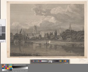 Südansicht von Christ Church, etc., von den Wiesen... von James Basire