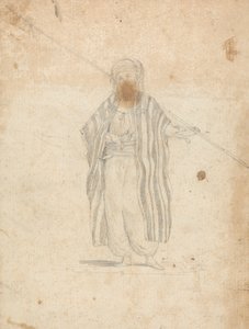 Mann mit Burnus und Speer