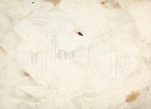 Skizze von Tempelruinen von James Bruce