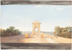 Clifton Hängebrücke bei Bristol, ca. 1832 von James Bulwer