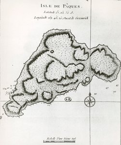 Osterinsel, aus dem Reiseatlas von James Cook von James Cook