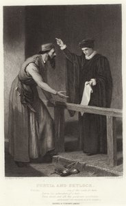 Portia und Shylock, Der Kaufmann von Venedig, Akt IV, Szene I