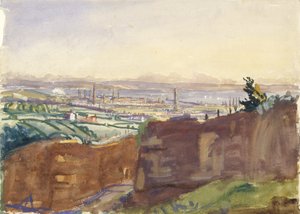 Llanelli vom Furnace Quarry von James Dickson Innes