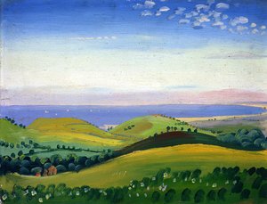 Blick vom White Hart, Guestling, Sussex von James Dickson Innes