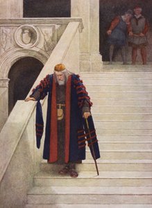 Shakespeares Der Kaufmann von Venedig: Shylock verlässt den Dogenpalast von James Dromgole Linton