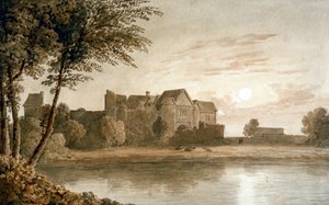 Allington Castle, bei Maidstone, Mondschein, 19. Jahrhundert von James Duffield Harding