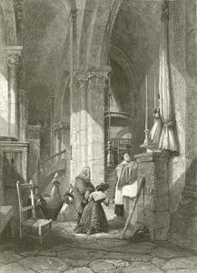 Kirche von Polignac, Auvergne von James Duffield Harding