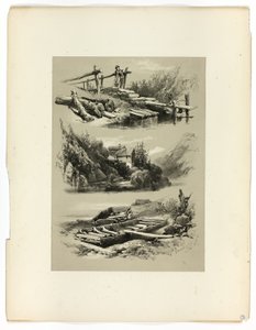 Uri-See und Brunnen, aus malerischen Auswahlen von James Duffield Harding