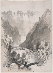Skizzen zu Hause und im Ausland: Wasserfälle von Terni, 1830 von James Duffield Harding