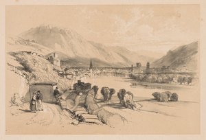 Skizzen zu Hause und im Ausland: Gesamtansicht von Trento von James Duffield Harding