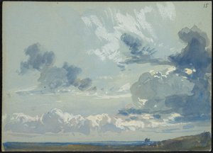 Himmelsstudie mit Horizont (recto)