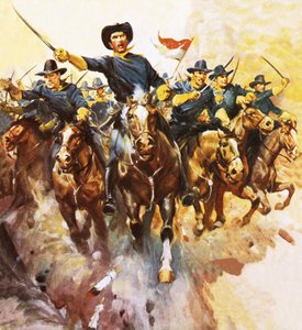 Angriff der US-Kavallerie von James Edwin McConnell