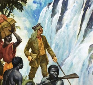 David Livingstone entdeckt die Victoriafälle von James Edwin McConnell