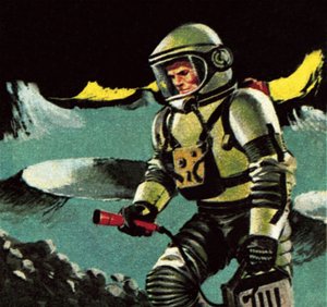 Mann auf dem Mond, wie 1964 vorgestellt von James Edwin McConnell