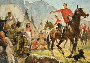 Mounties (?) und Indianer von James Edwin McConnell