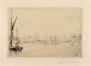 Blick auf den Hafen von Ostende von James Ensor