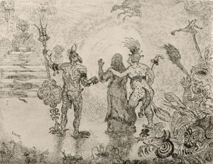 Die Teufel Dzitts und Hihanox führen Christus in die Hölle von James Sidney Ensor