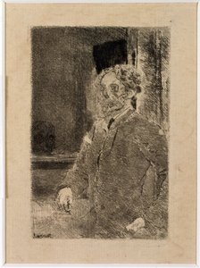 Mein Porträt mit Totenkopf von James Ensor
