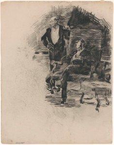 Sitzender und stehender Herr von James Ensor
