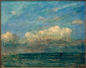 Seestück mit weißer Wolke