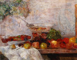 Stillleben mit einem Papagei von James Ensor