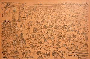 Das Baden in Ostende von James Ensor