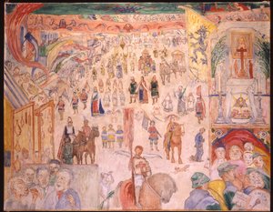 Die Prozession der Heiligen Godelieve von Ghistelles von James Ensor