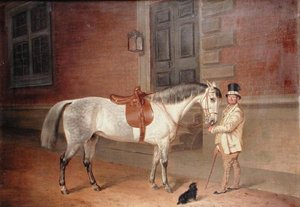 Lady Rosamunds Stute mit Hauptstallmeister im Tredegar House, Newport von James Flewitt Mullock