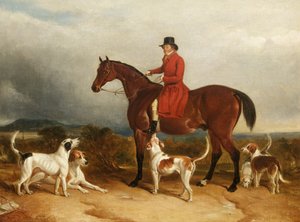 William Phillips von Risca Manor, Monmouthshire mit Hunden, 1850-55