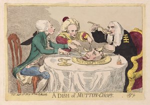 Ein Gericht Lammkoteletts, veröffentlicht 1788