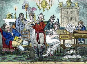 Eine kleine Musik oder die Freuden der Harmonie, veröffentlicht von Hannah Humphrey von James Gillray
