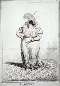 Eine Löwin, veröffentlicht von Hannah Humphrey 1801 von James Gillray