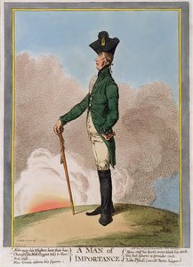 Ein bedeutender Mann, veröffentlicht von Hannah Humphrey im Jahr 1799 von James Gillray