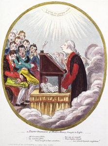 Ein kleiner Professor der modernen Geschichte ans Licht gebracht von James Gillray