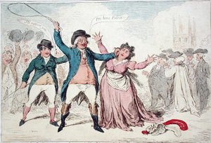 Ein Beweis für die verfeinerten Gefühle eines liebenswerten Charakters, kürzlich ein Kandidat für eine bestimmte alte Stadt von James Gillray