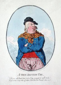 Ein wahrer britischer Seemann, veröffentlicht von Hannah Humphrey von James Gillray