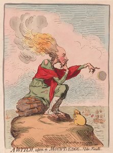 Eine Hexe am Rand eines Berges; siehe; Fuzelli von James Gillray