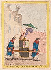 Eine moderne Schönheit auf dem Weg zu den Bädern in Bath