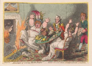 Vorteile des Tragens von Musselinkleidern!, veröffentlicht 1802