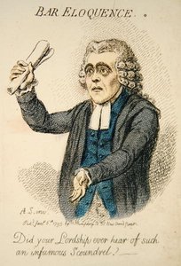 Bar-Redekunst, veröffentlicht von Hannah Humphrey im Jahr 1795 (Detail) von James Gillray