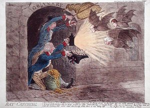 Fledermausfangen von James Gillray