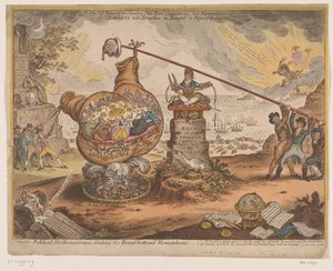 Britische politische Karikatur, 1807 von James Gillray