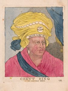 Cheyt Sing in seinem östlichen Gewand, veröffentlicht 1786
