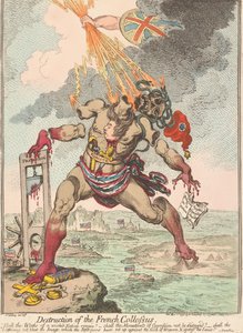 Die Zerstörung des französischen Kolosses von James Gillray