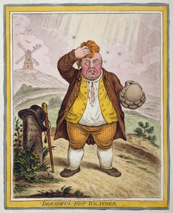 Schrecklich heißes Wetter, veröffentlicht von Hannah Humphrey im Jahr 1808