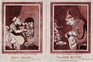 Bauer George und seine Frau: Karikatur von George III von James Gillray